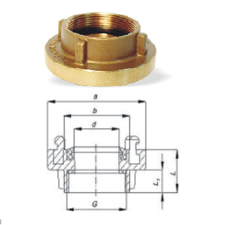 Spojka pevná C-52 Ms (2'') vnút. závit